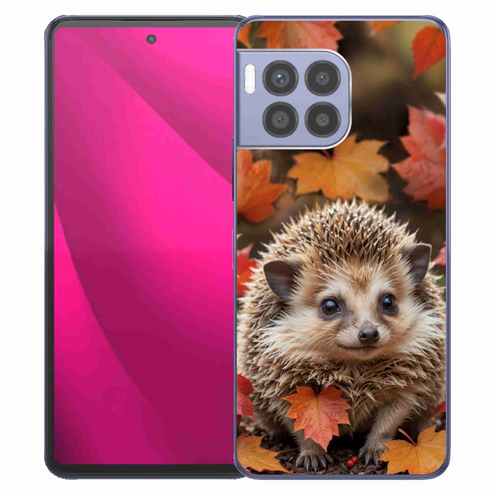 Gelový kryt mmCase na T phone 2 Pro - ježek v listí