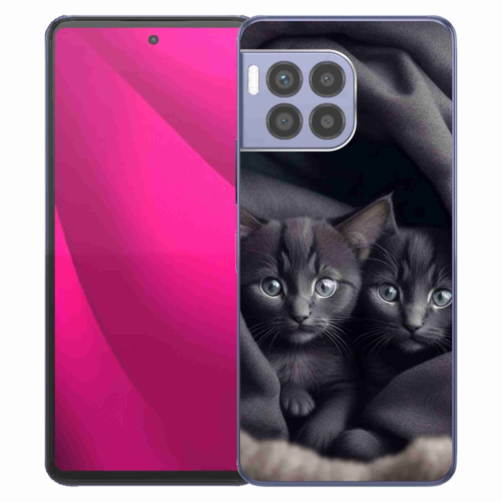 Gelový kryt mmCase na T phone 2 Pro - kočičí duo