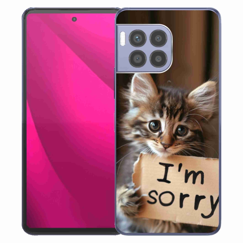 Gelový kryt mmCase na T phone 2 Pro - kočíčí omluva