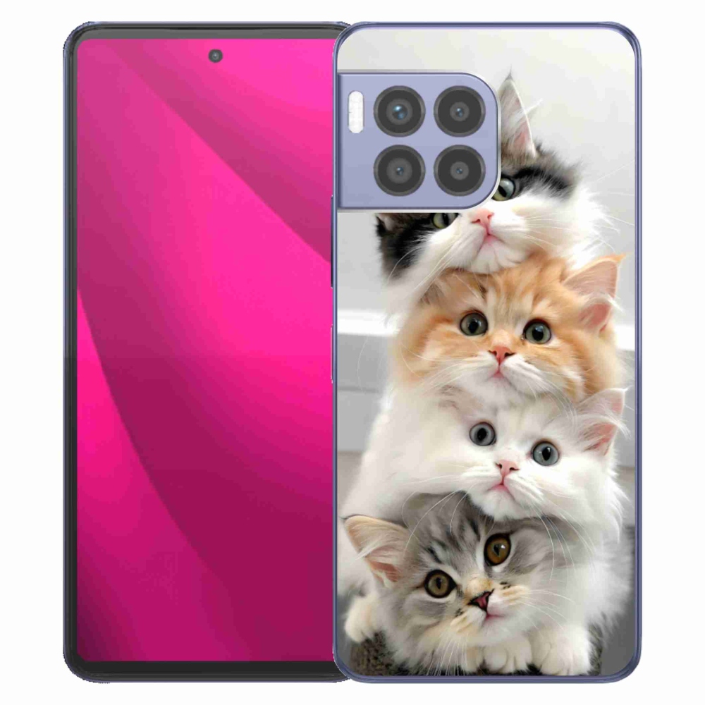 Gelový kryt mmCase na T phone 2 Pro - kočičí parta