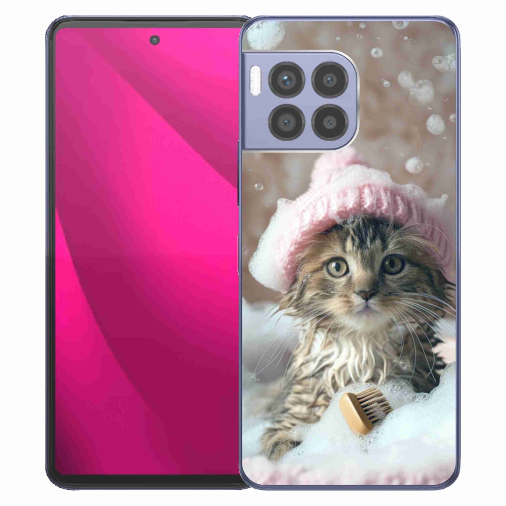 Gelový kryt mmCase na T phone 2 Pro - kotě a koupel