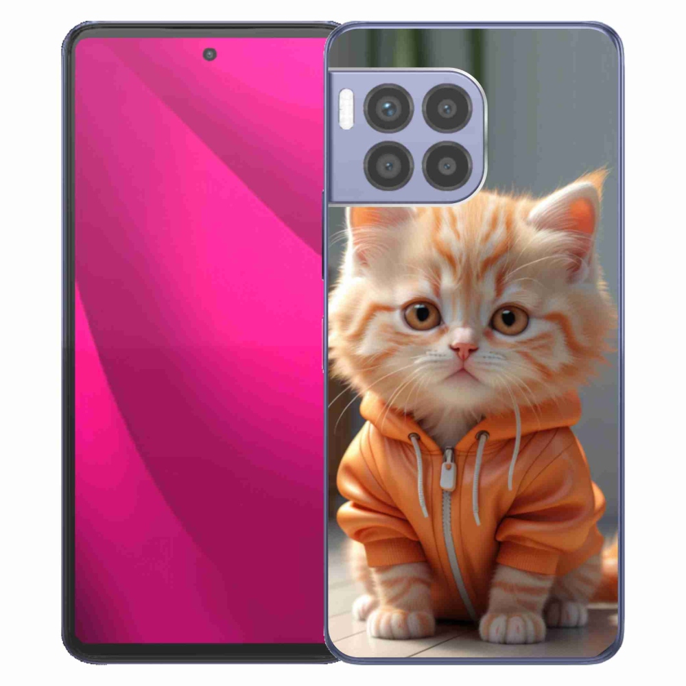 Gelový kryt mmCase na T phone 2 Pro - kotě v mikině