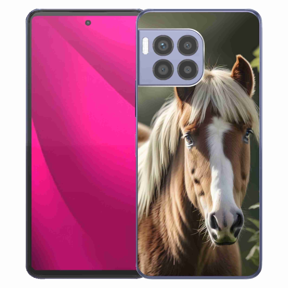 Gelový kryt mmCase na T phone 2 Pro - kůň se světlou hřívou