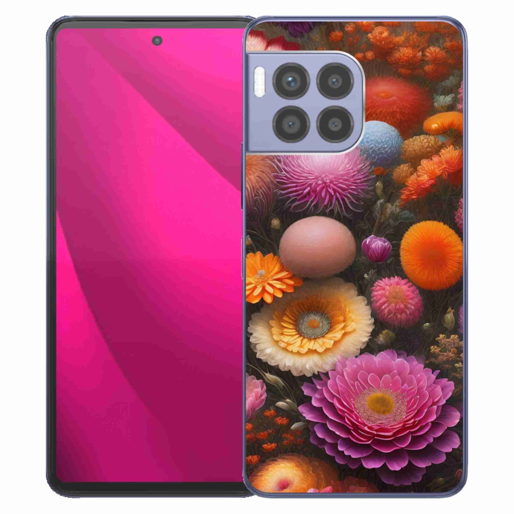 Gelový kryt mmCase na T phone 2 Pro - květinová kompozice