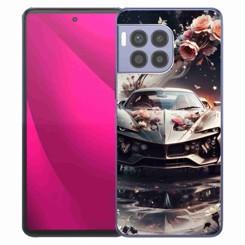 Gelový kryt mmCase na T phone 2 Pro - květinový sportovní vůz