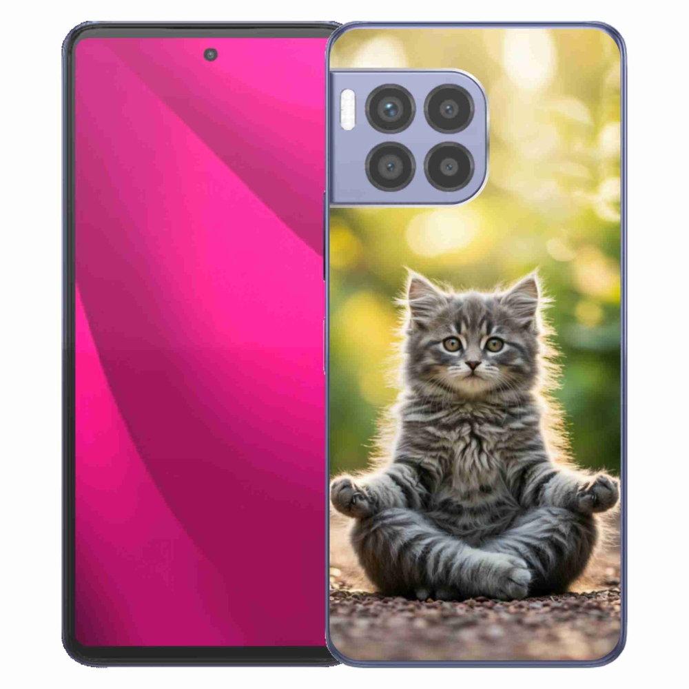 Gelový kryt mmCase na T phone 2 Pro - meditující kotě