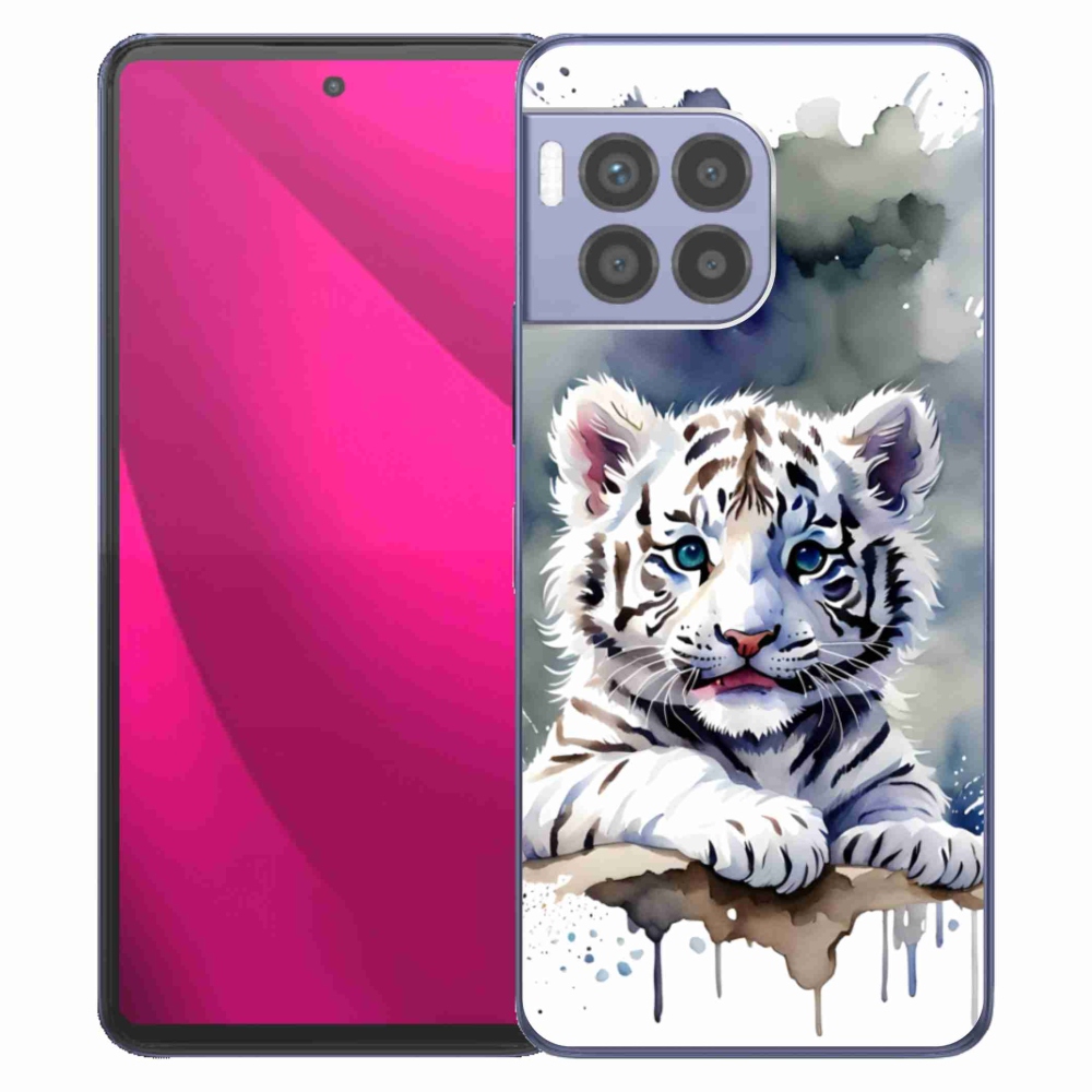 Gelový kryt mmCase na T phone 2 Pro - mládě bílého tygra