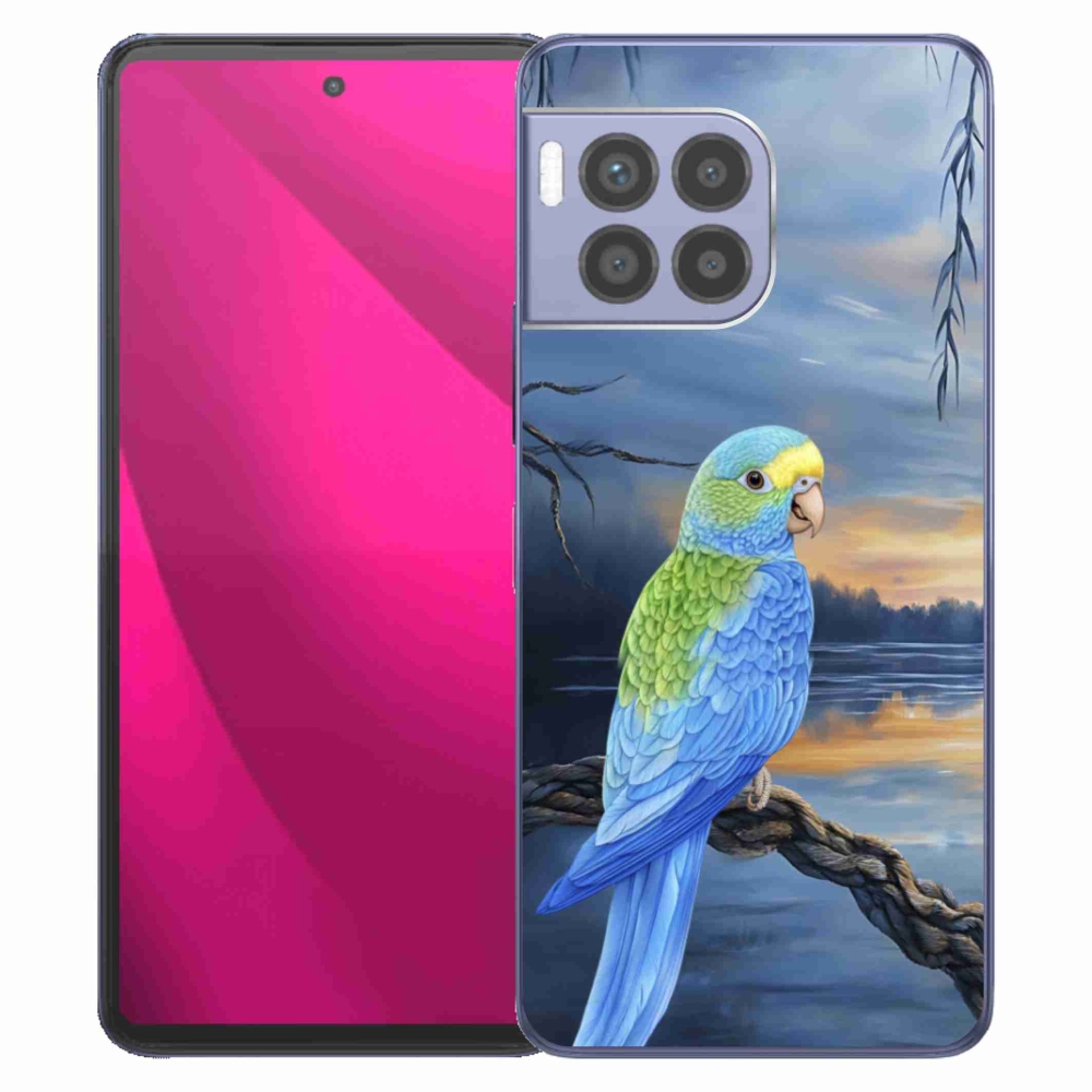 Gelový kryt mmCase na T phone 2 Pro - modrý papoušek
