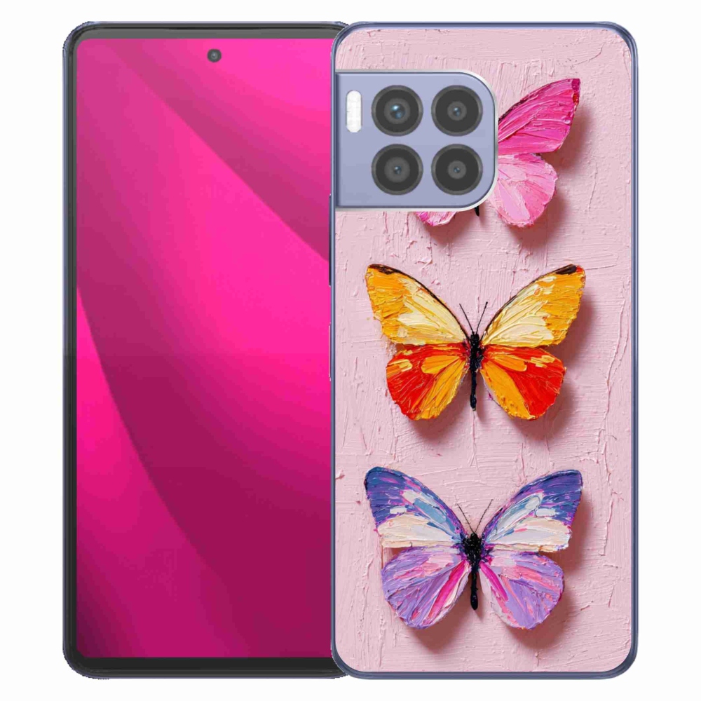 Gelový kryt mmCase na T phone 2 Pro - motýlí trojice