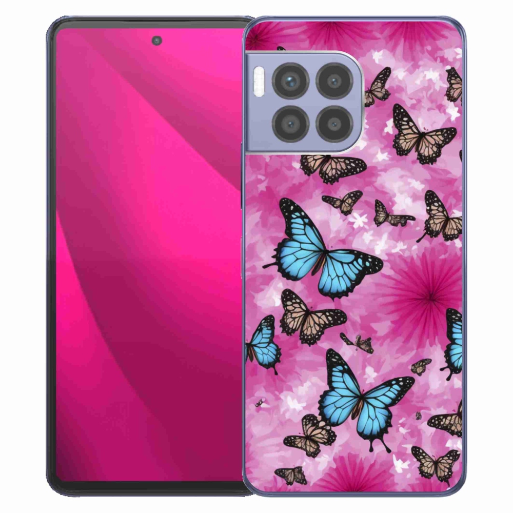 Gelový kryt mmCase na T phone 2 Pro - motýlí zahrada