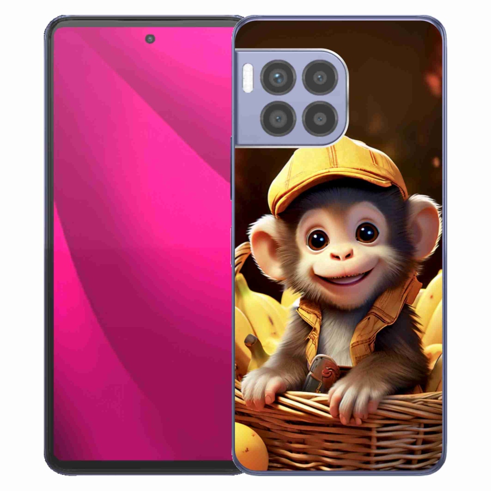 Gelový kryt mmCase na T phone 2 Pro - opice v košíku