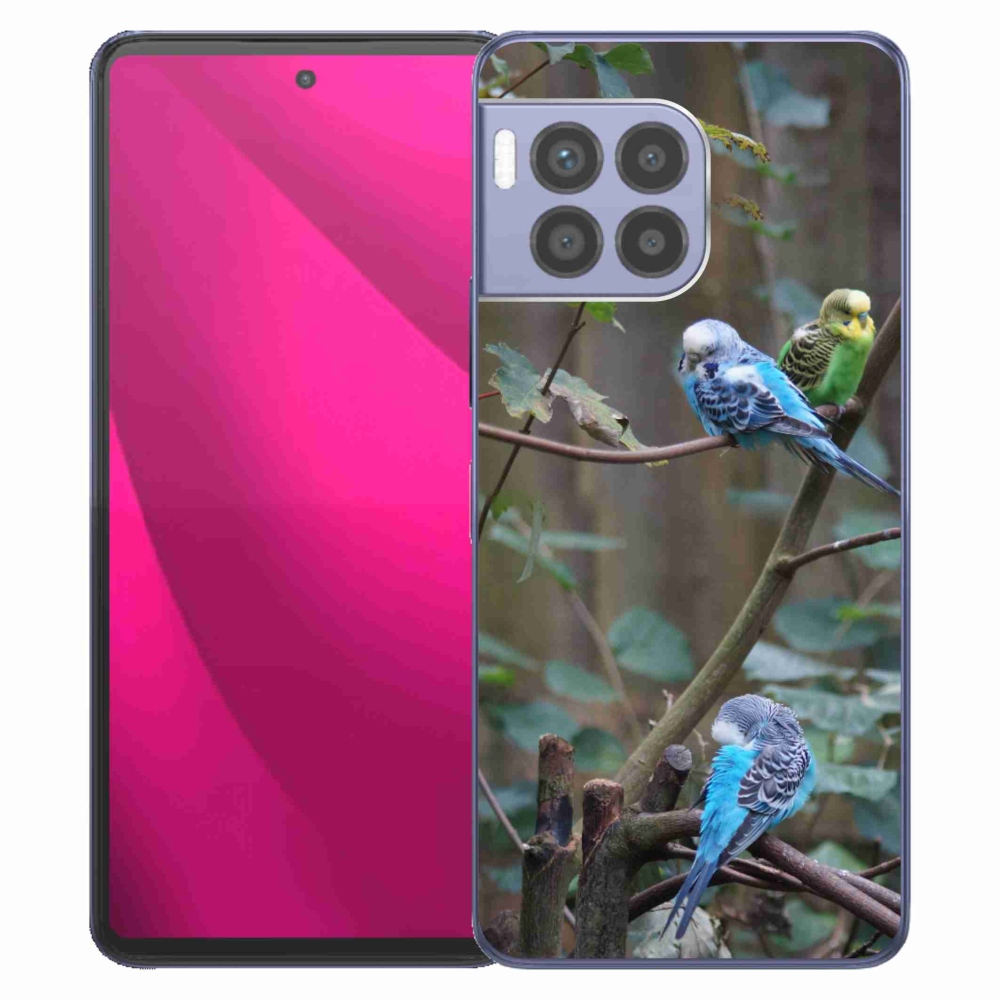 Gelový kryt mmCase na T phone 2 Pro - papoušci na větvi
