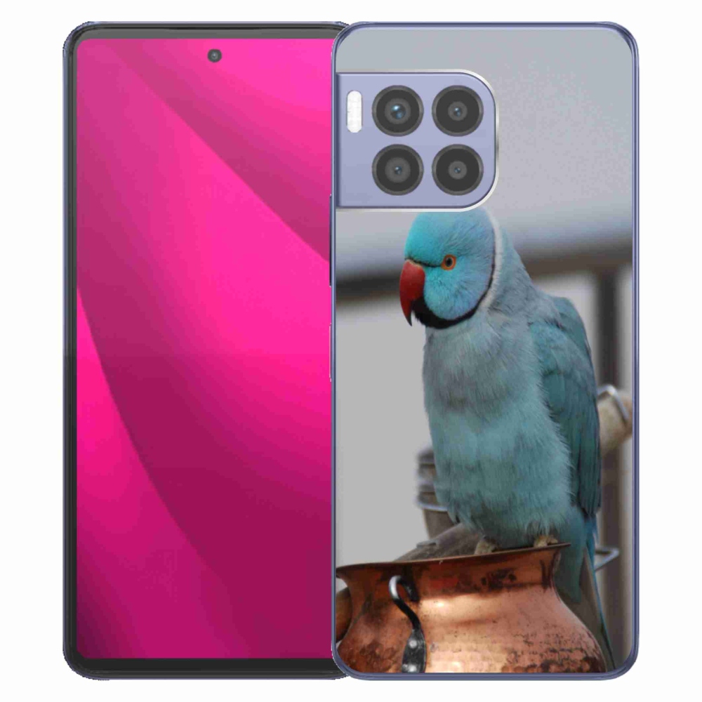 Gelový kryt mmCase na T phone 2 Pro - papoušek alexandr modrý