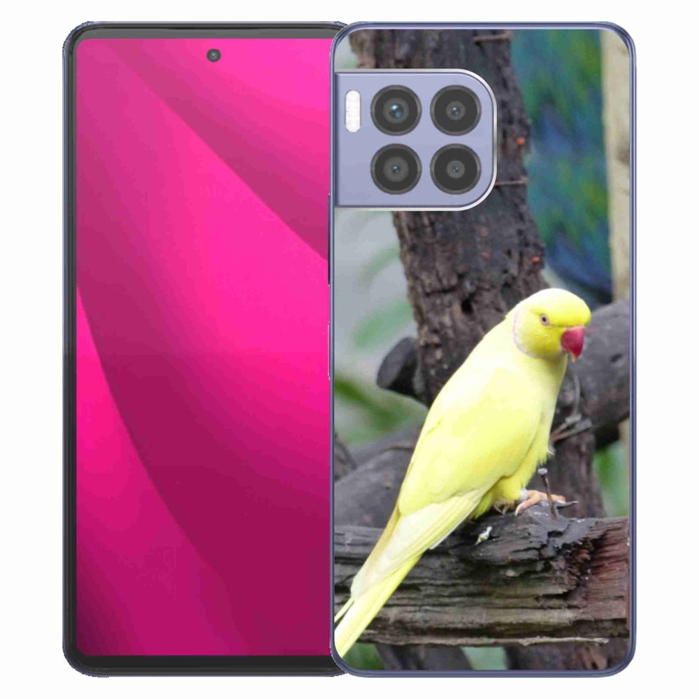 Gelový kryt mmCase na T phone 2 Pro - papoušek alexandr žlutý