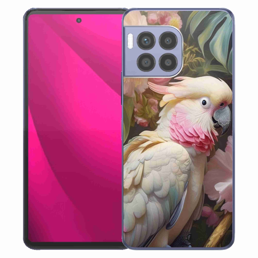Gelový kryt mmCase na T phone 2 Pro - papoušek kakadu růžový 2