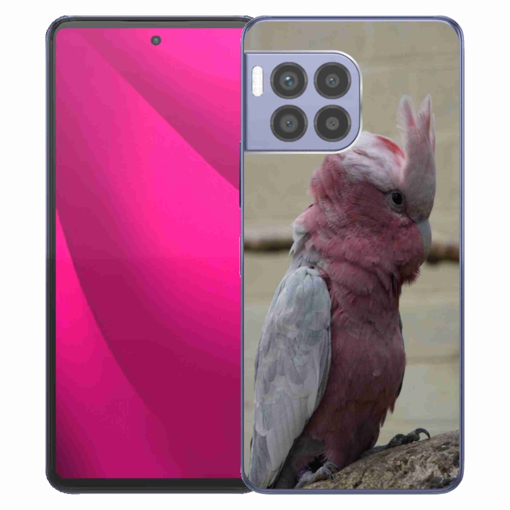 Gelový kryt mmCase na T phone 2 Pro - papoušek kakadu růžový