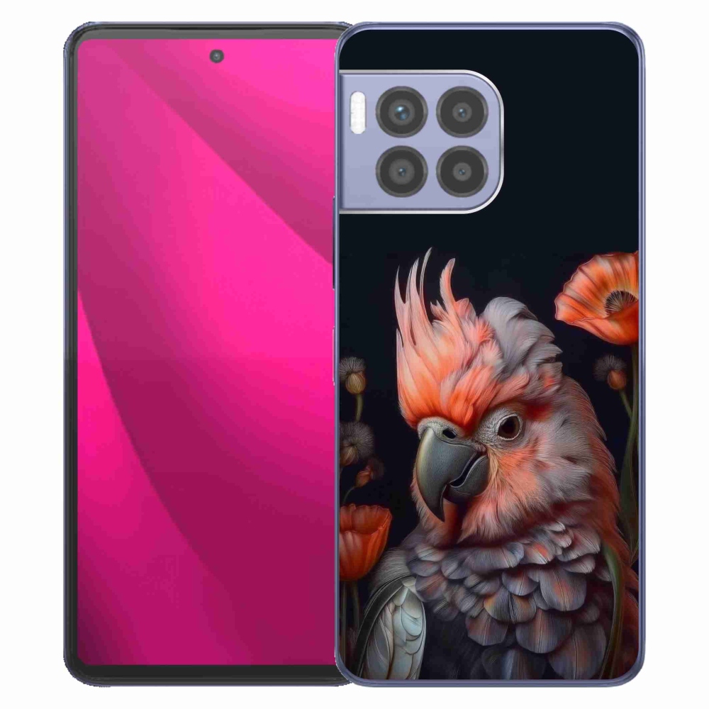 Gelový kryt mmCase na T phone 2 Pro - papoušek kakadu v barvách
