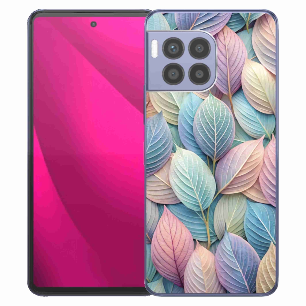 Gelový kryt mmCase na T phone 2 Pro - pastelové listy