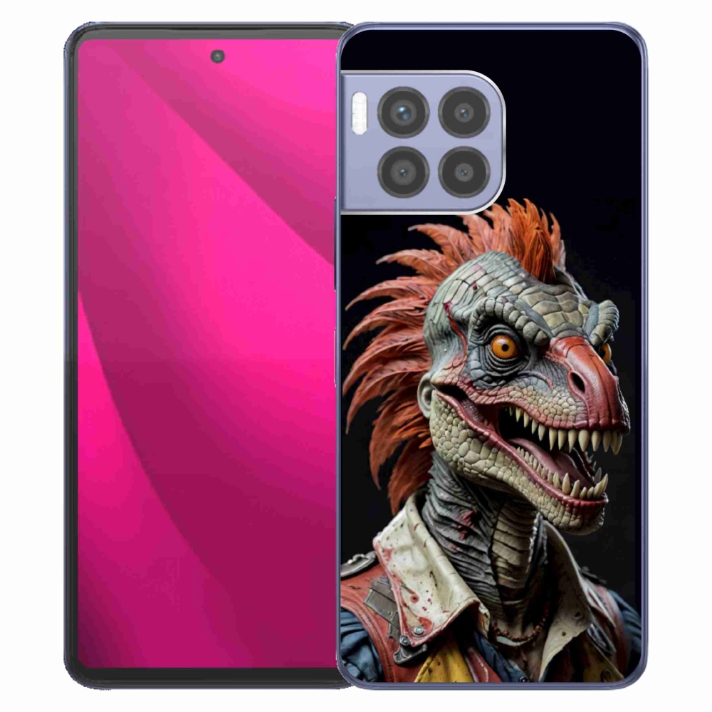 Gelový kryt mmCase na T phone 2 Pro - punk dinosaurus