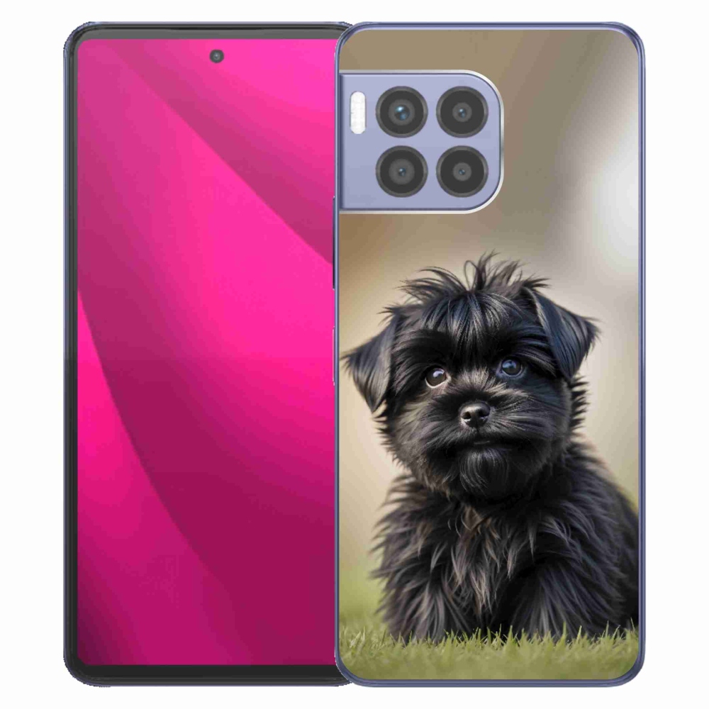 Gelový kryt mmCase na T phone 2 Pro - roztomilý černý pejsek