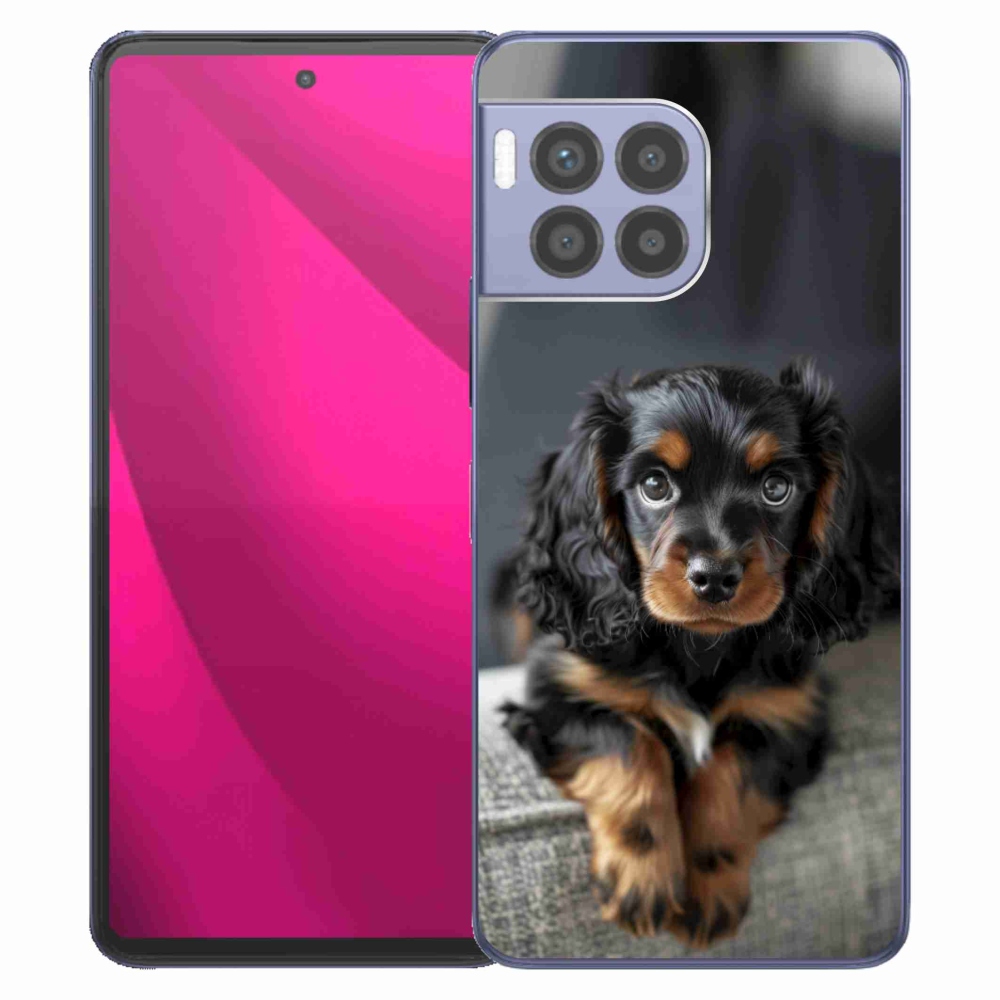 Gelový kryt mmCase na T phone 2 Pro - roztomilý dlouhosrstý jezevčík
