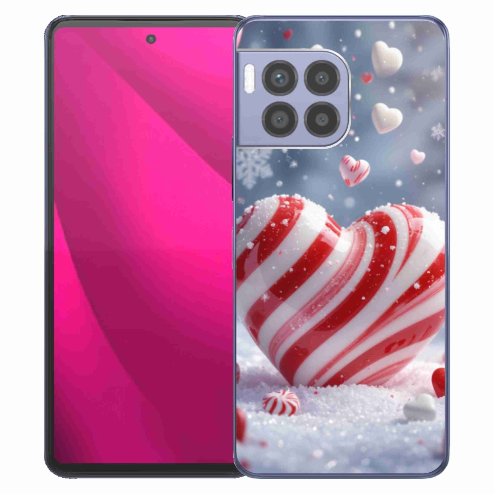 Gelový kryt mmCase na T phone 2 Pro - sladké srdce