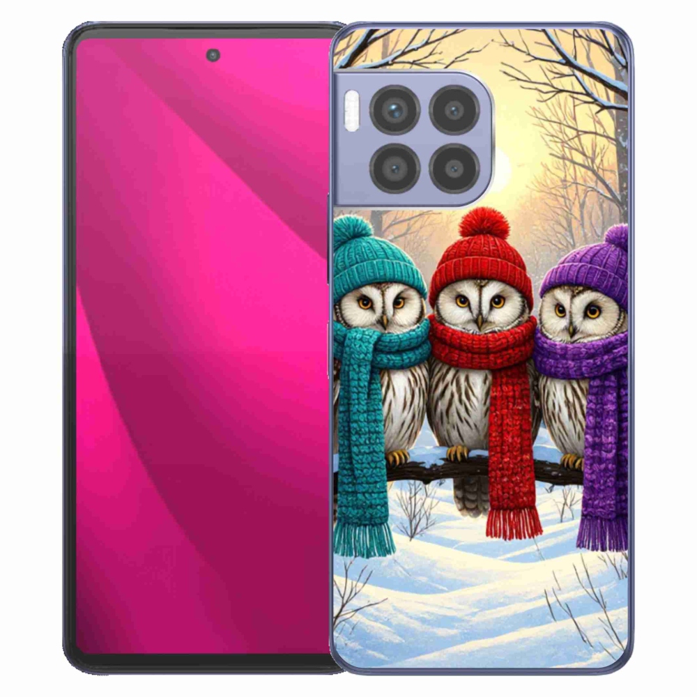 Gelový kryt mmCase na T phone 2 Pro - soví přátelé