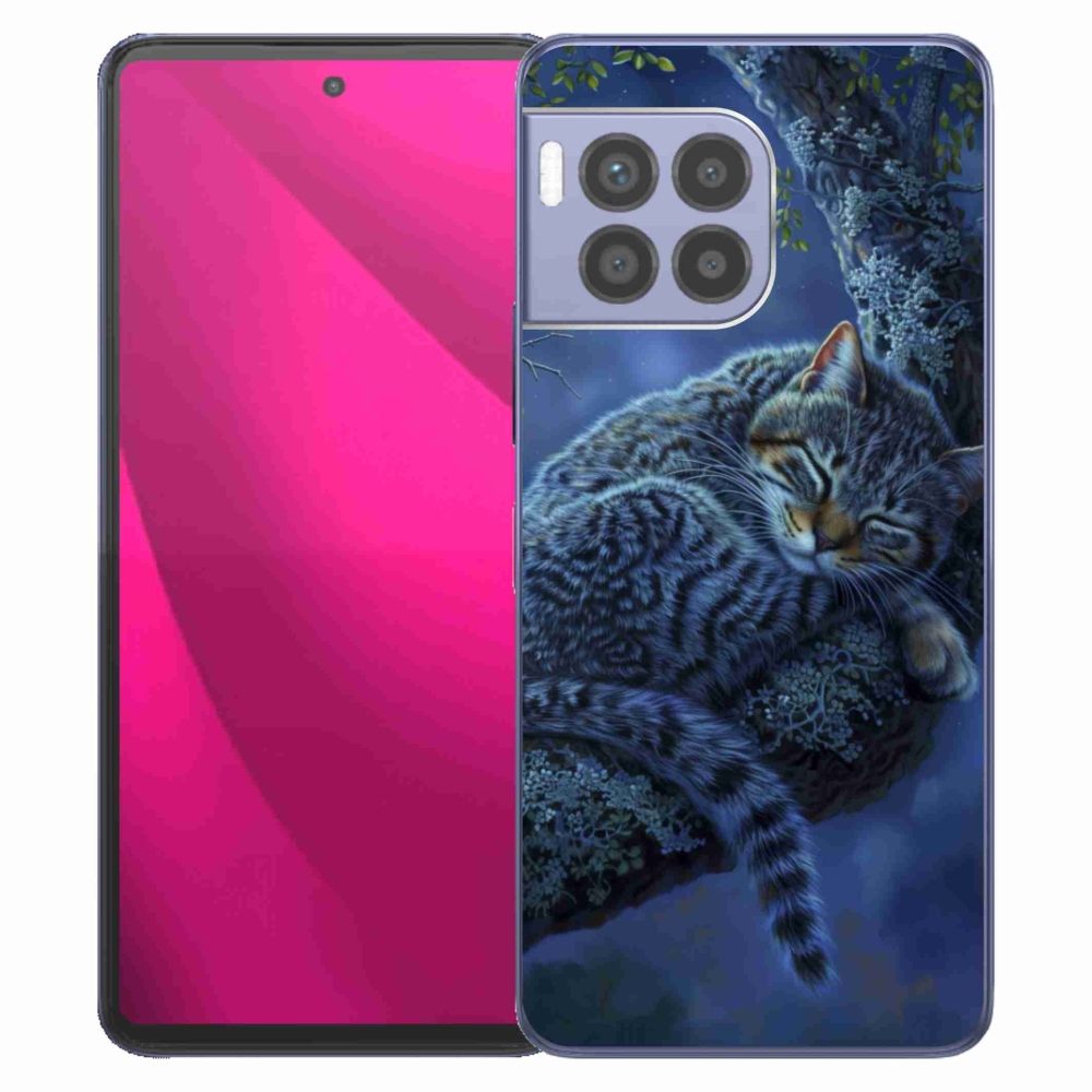 Gelový kryt mmCase na T phone 2 Pro - spící kočka