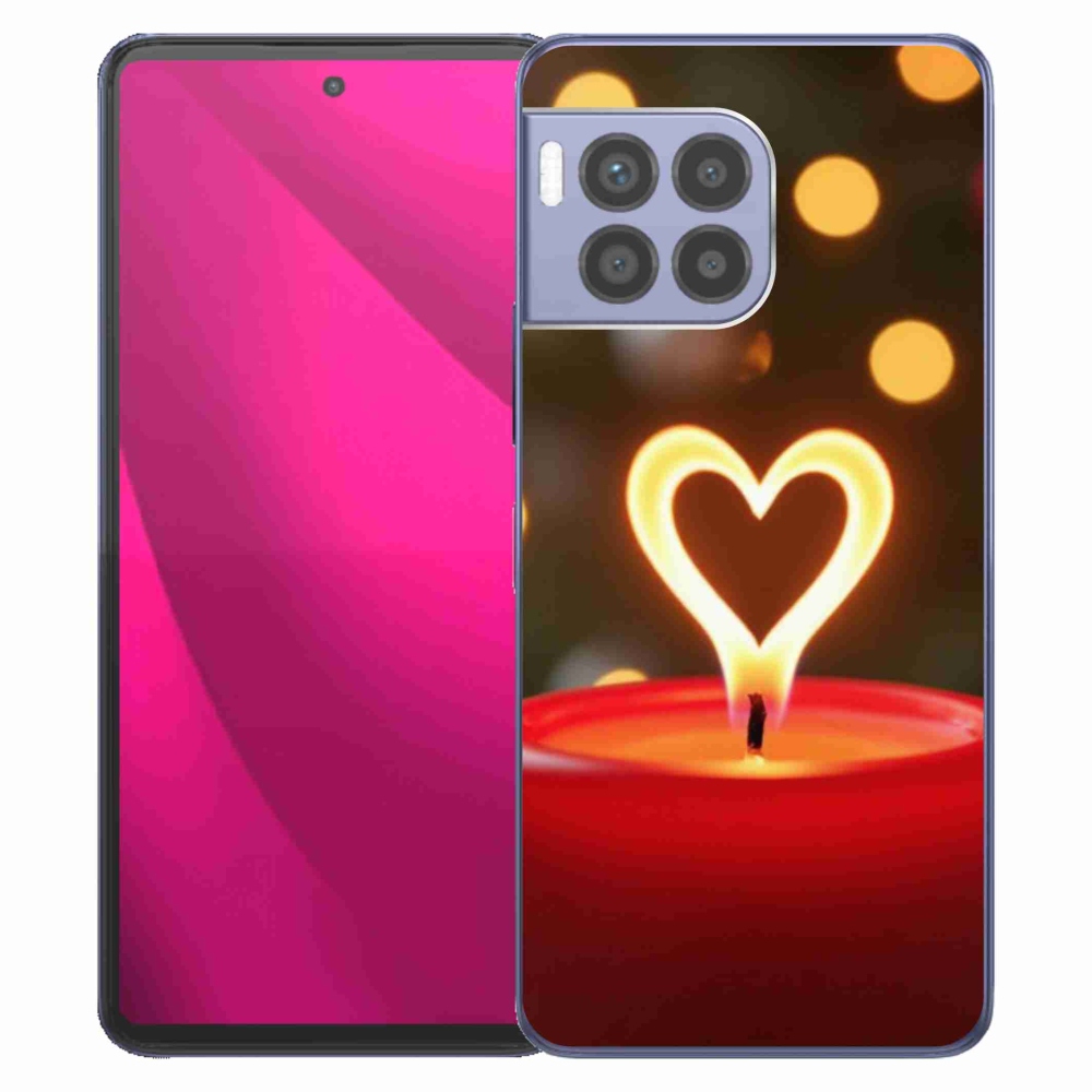 Gelový kryt mmCase na T phone 2 Pro - srdce z plamene