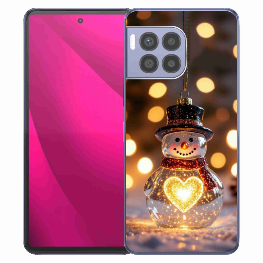 Gelový kryt mmCase na T phone 2 Pro - svítící vánoční sněhulák