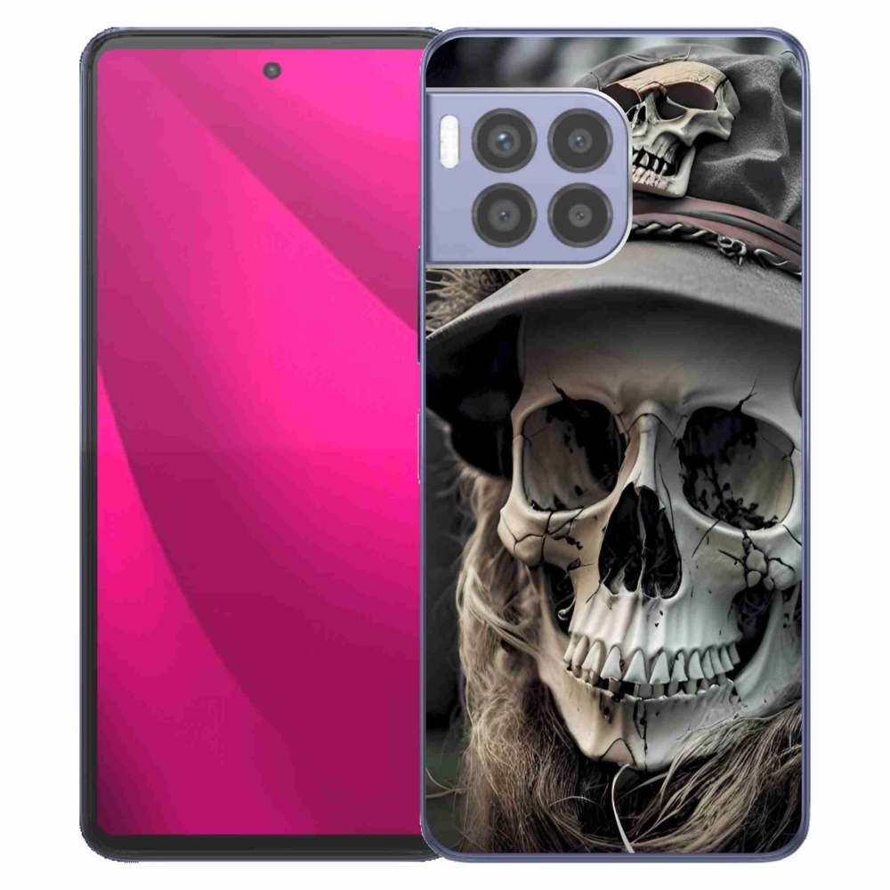 Gelový kryt mmCase na T phone 2 Pro - temná lebka