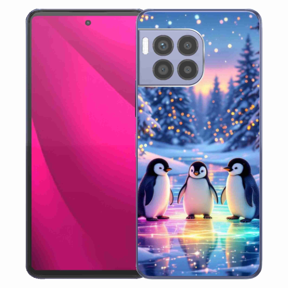 Gelový kryt mmCase na T phone 2 Pro - tučnáci