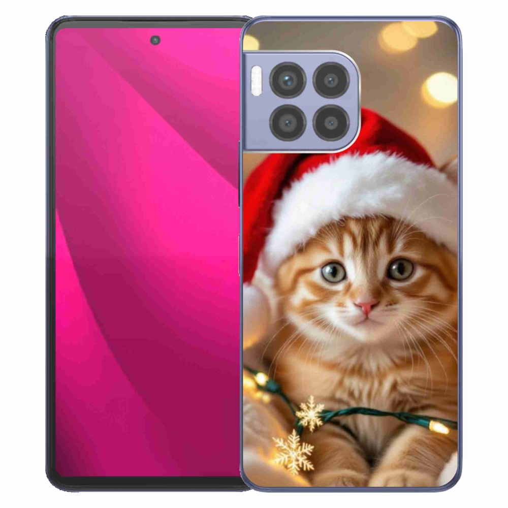 Gelový kryt mmCase na T phone 2 Pro - vánoční kotě
