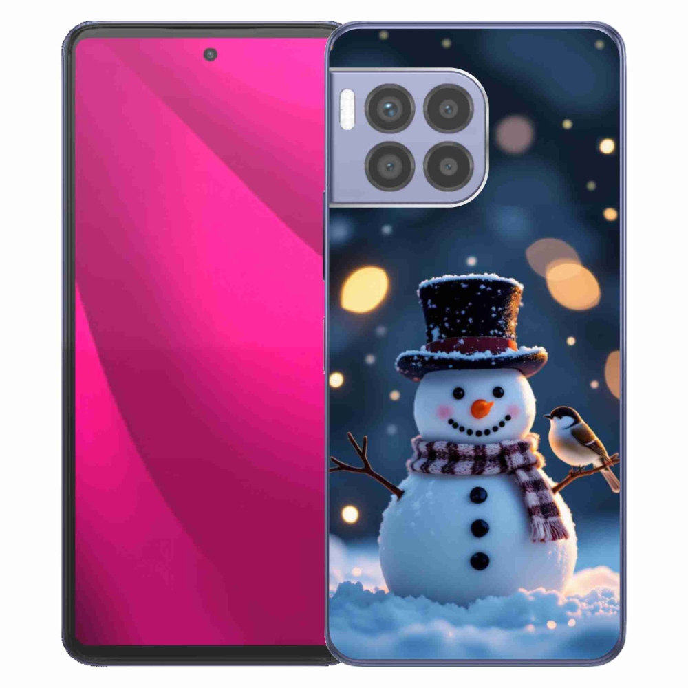 Gelový kryt mmCase na T phone 2 Pro - vánoční sněhulák