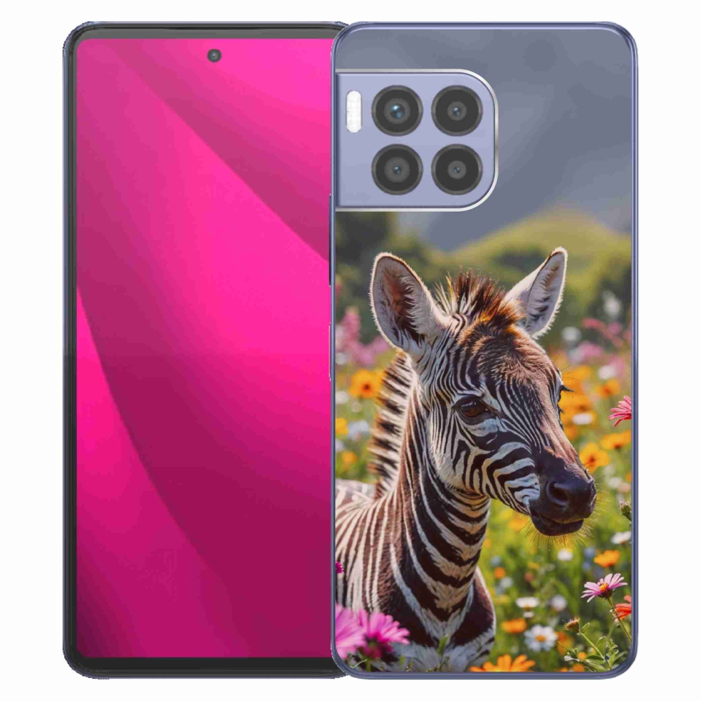 Gelový kryt mmCase na T phone 2 Pro - zebra na louce
