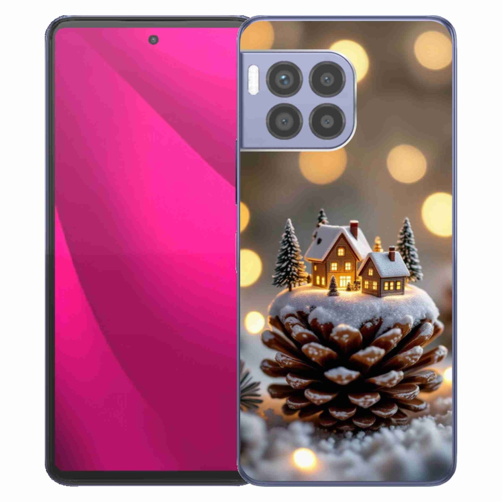 Gelový kryt mmCase na T phone 2 Pro - zimní vesnička