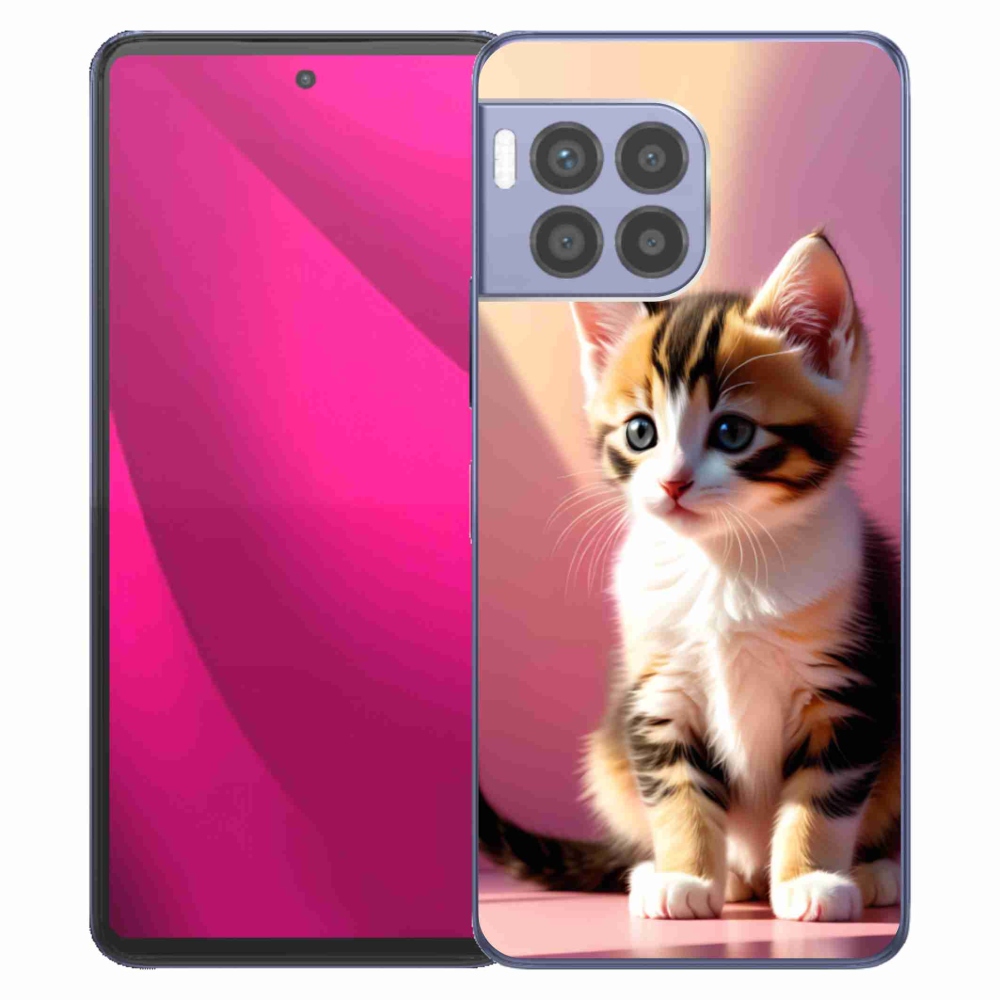 Gelový kryt mmCase na T phone 2 Pro - zvědavé kotě 2