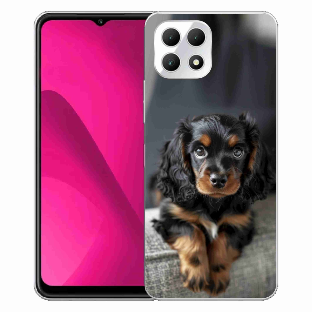 Gelový kryt mmCase na T phone 2 - roztomilý dlouhosrstý jezevčík