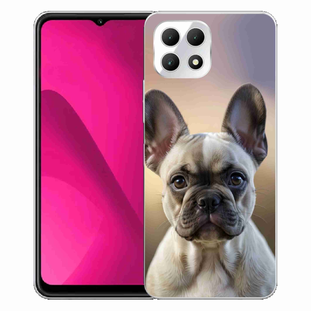 Gelový kryt mmCase na T phone 2 - roztomilý francouzský buldoček