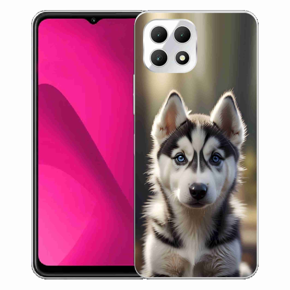 Gelový kryt mmCase na T phone 2 - roztomilý sibiřský husky