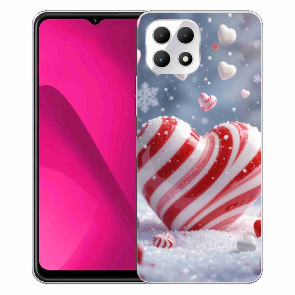 Gelový kryt mmCase na T phone 2 - sladké srdce
