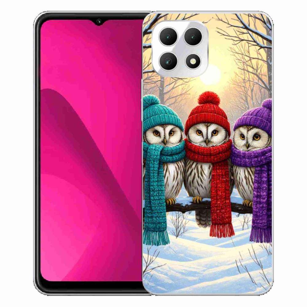 Gelový kryt mmCase na T phone 2 - soví přátelé