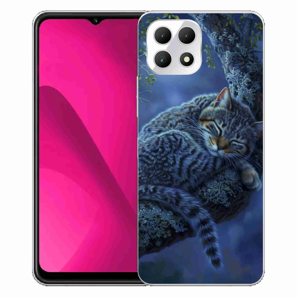 Gelový kryt mmCase na T phone 2 - spící kočka