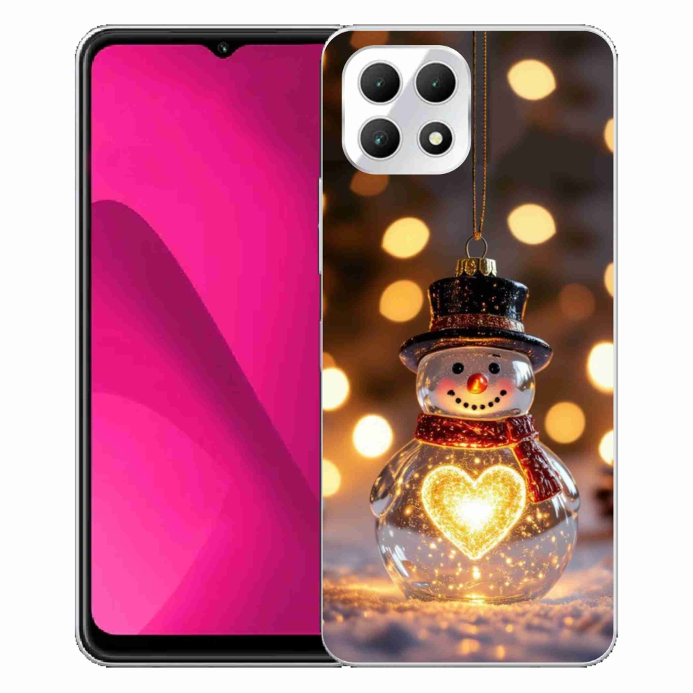Gelový kryt mmCase na T phone 2 - svítící vánoční sněhulák
