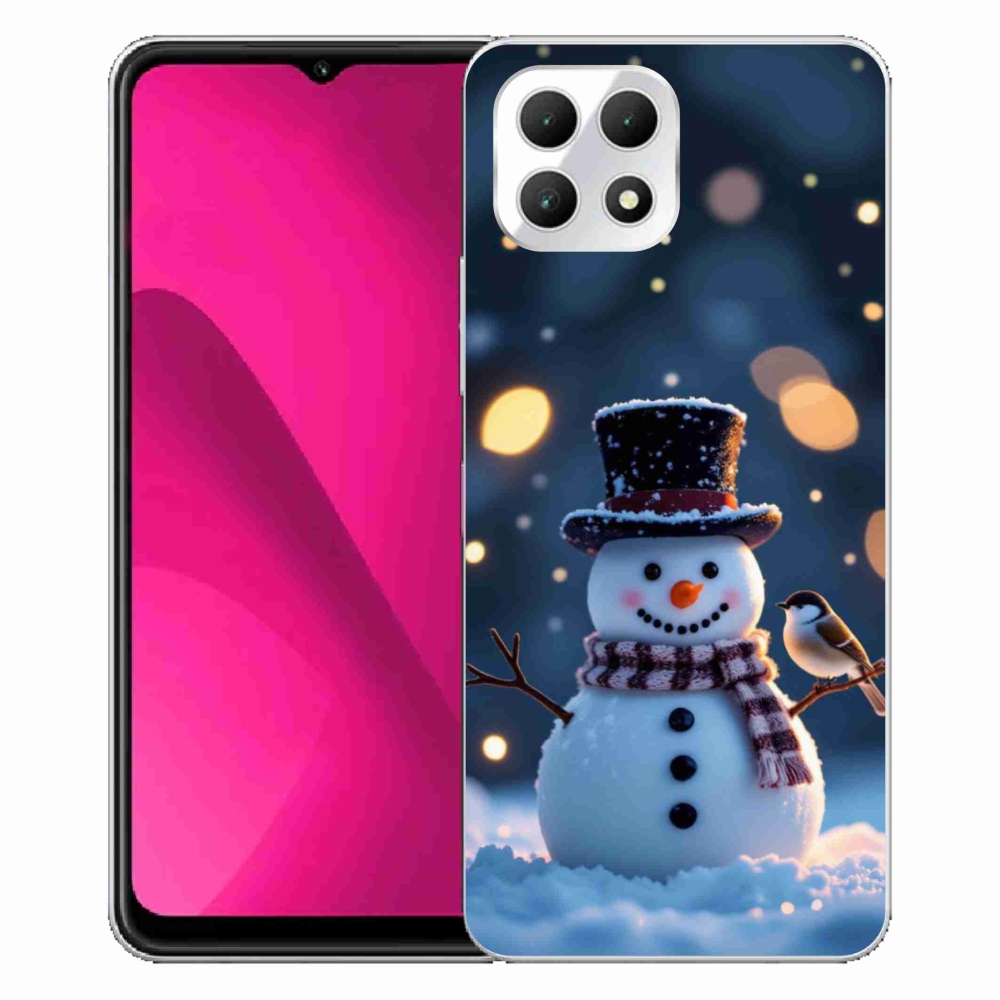 Gelový kryt mmCase na T phone 2 - vánoční sněhulák