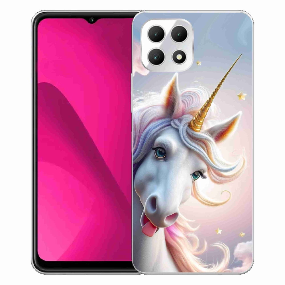 Gelový kryt mmCase na T phone 2 - veselý jednorožec