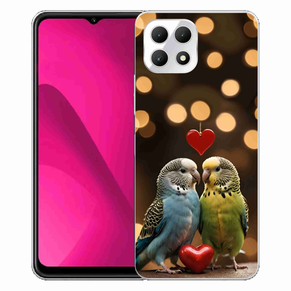 Gelový kryt mmCase na T phone 2 - zamilovaní papoušci