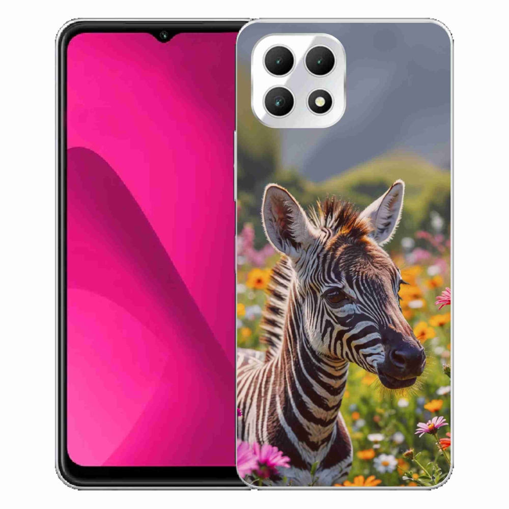 Gelový kryt mmCase na T phone 2 - zebra na louce
