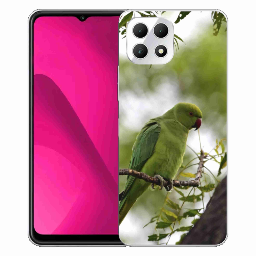 Gelový kryt mmCase na T phone 2 - zelený papoušek