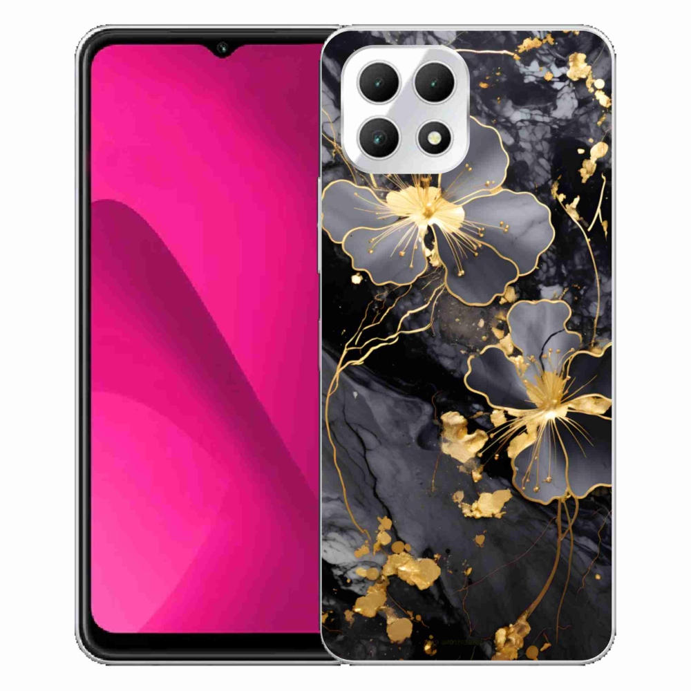 Gelový kryt mmCase na T phone 2 - zlaté květy